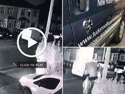 CCTV shows 3 van break-ins in a single night
