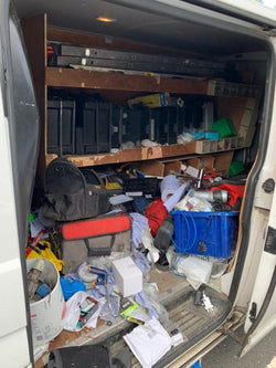VANDALS broke into a white van in broad daylight stealing over £5,000 worth of tools, leaving a devastated man jobless.