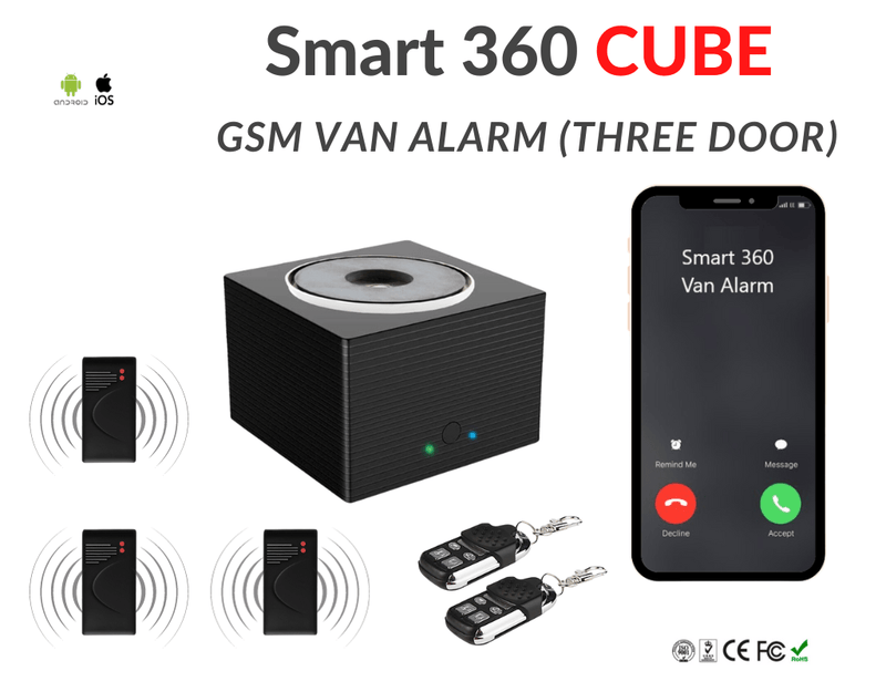 van alarm systems security cube GSM three van alarm cube GSM security system three calls your phone